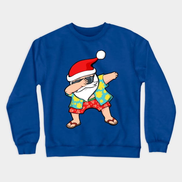 Hawaiian Dabbing Santa Crewneck Sweatshirt by zeno27